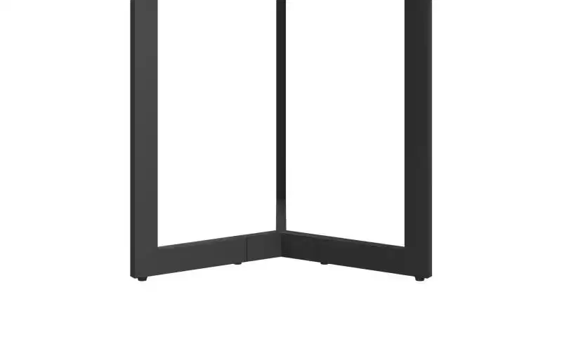 GDFStudio Barret 19.68''H Wood Round End Table with Sturdy Metal Frame