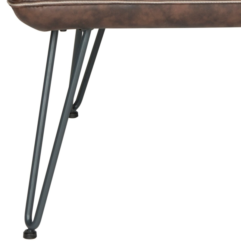 SAFAVIEH Idamae Mid-Century Modern Faux Leather Arm Chair - 29Wx28Dx33H