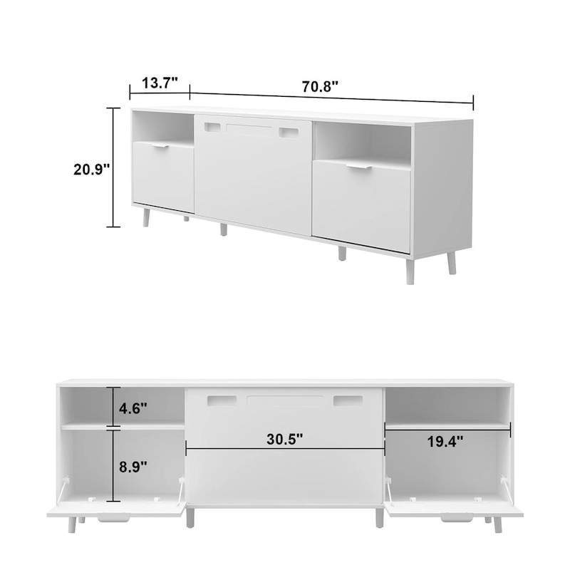 Ambient Electric Fireplace and Durable TV Stand Energy Efficient