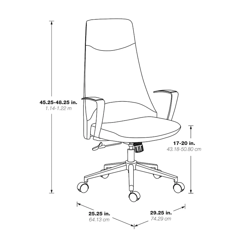 High Back Office Chair with Antimicrobial Fabric