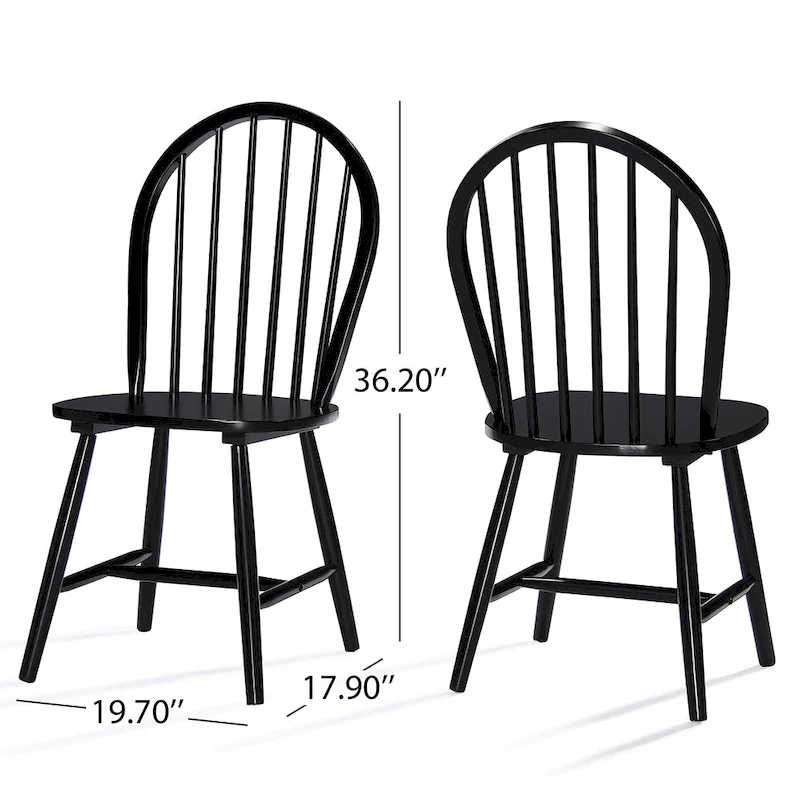Declan Farmhouse High Back Spindle Dining Chairs (Set of 2) by Christopher Knight Home - 36H