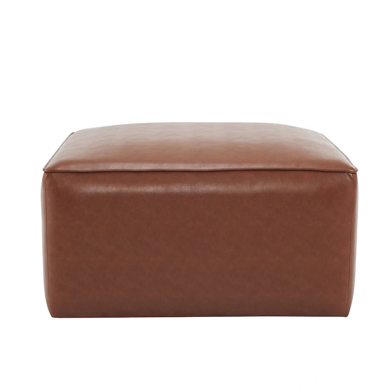 Christopher Knight Home - Yzabella Faux Leather Square Ottoman