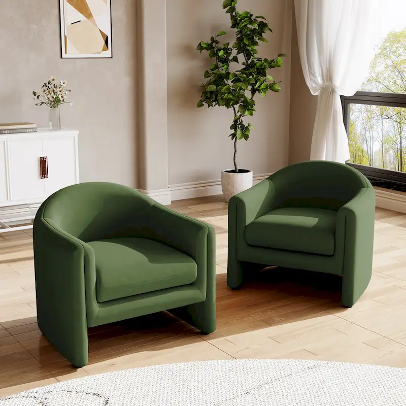 Modern 32.3 wide Upholstered Accent Chairs Set of 2