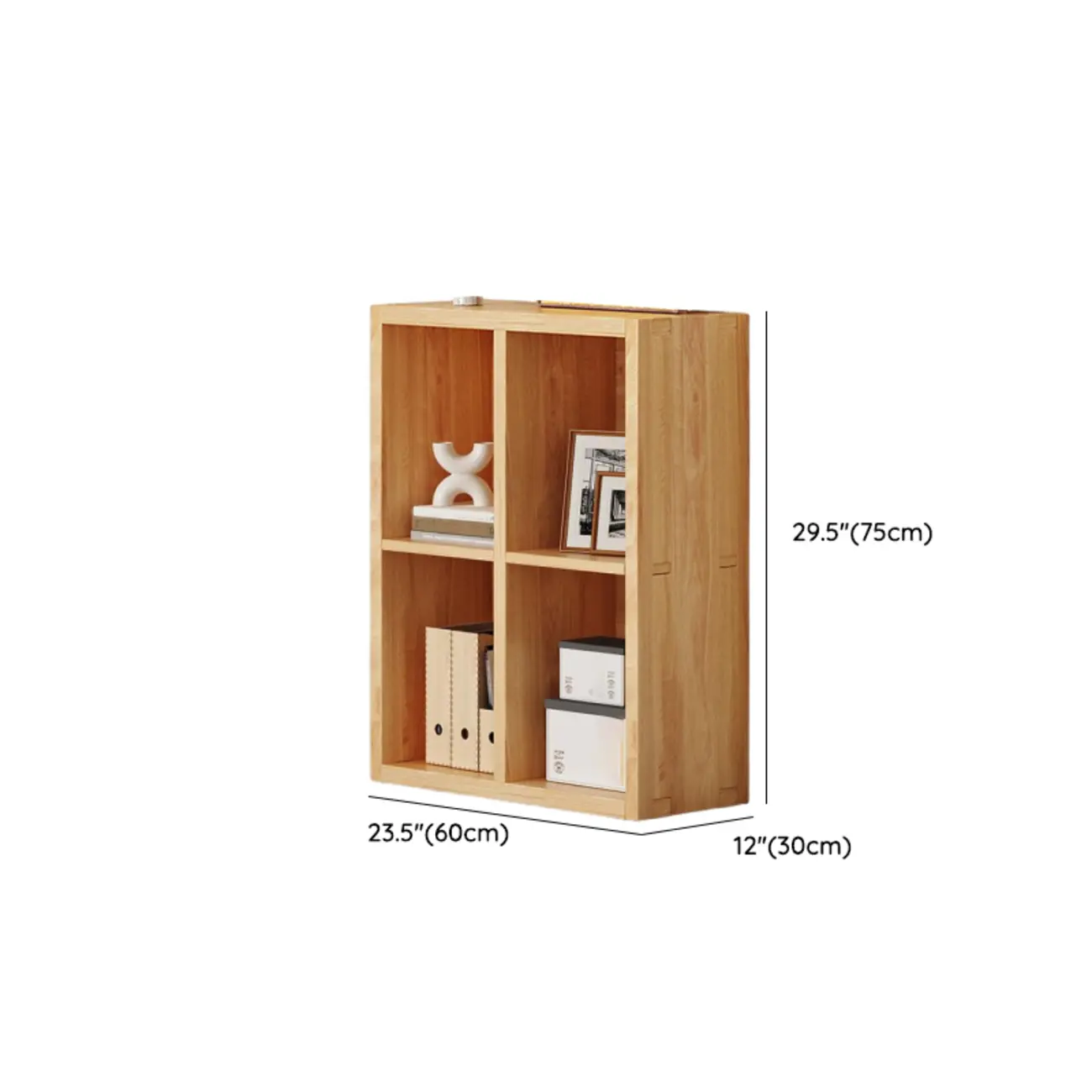 Modern Modular Rectangular Lateral Pine Wood Bookcase