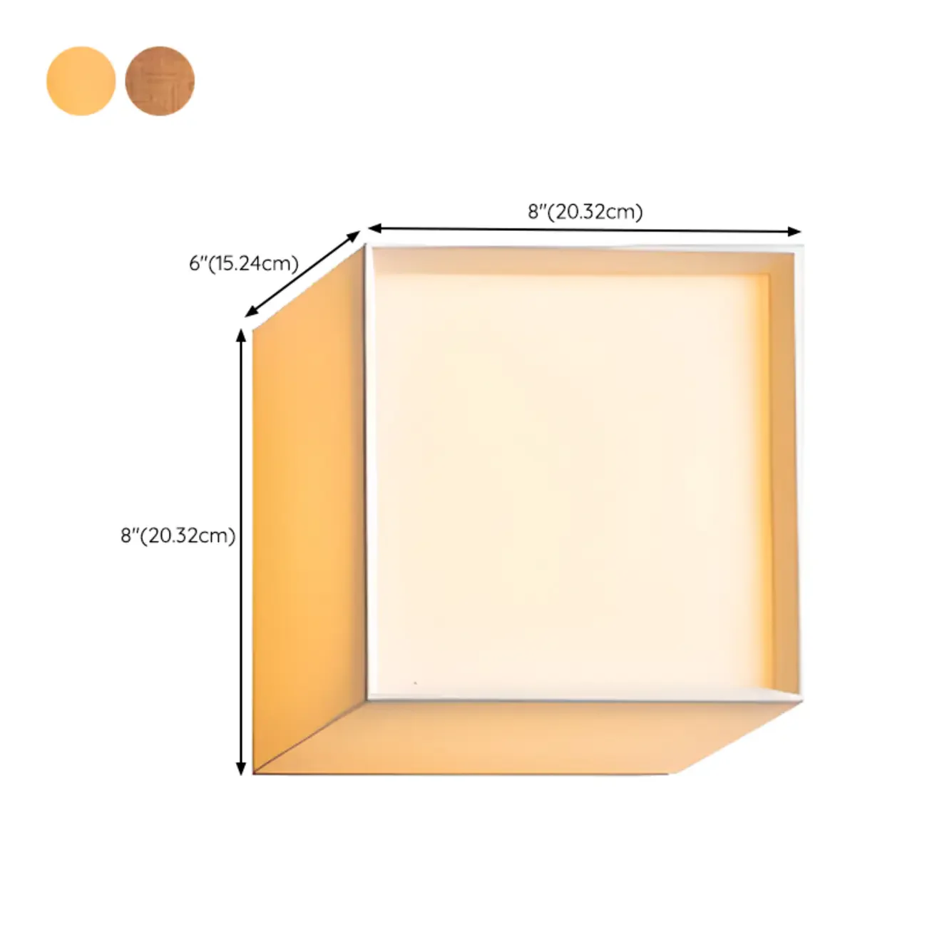 Ambient Cloth Shade Square Flush Mount Wall Sconce