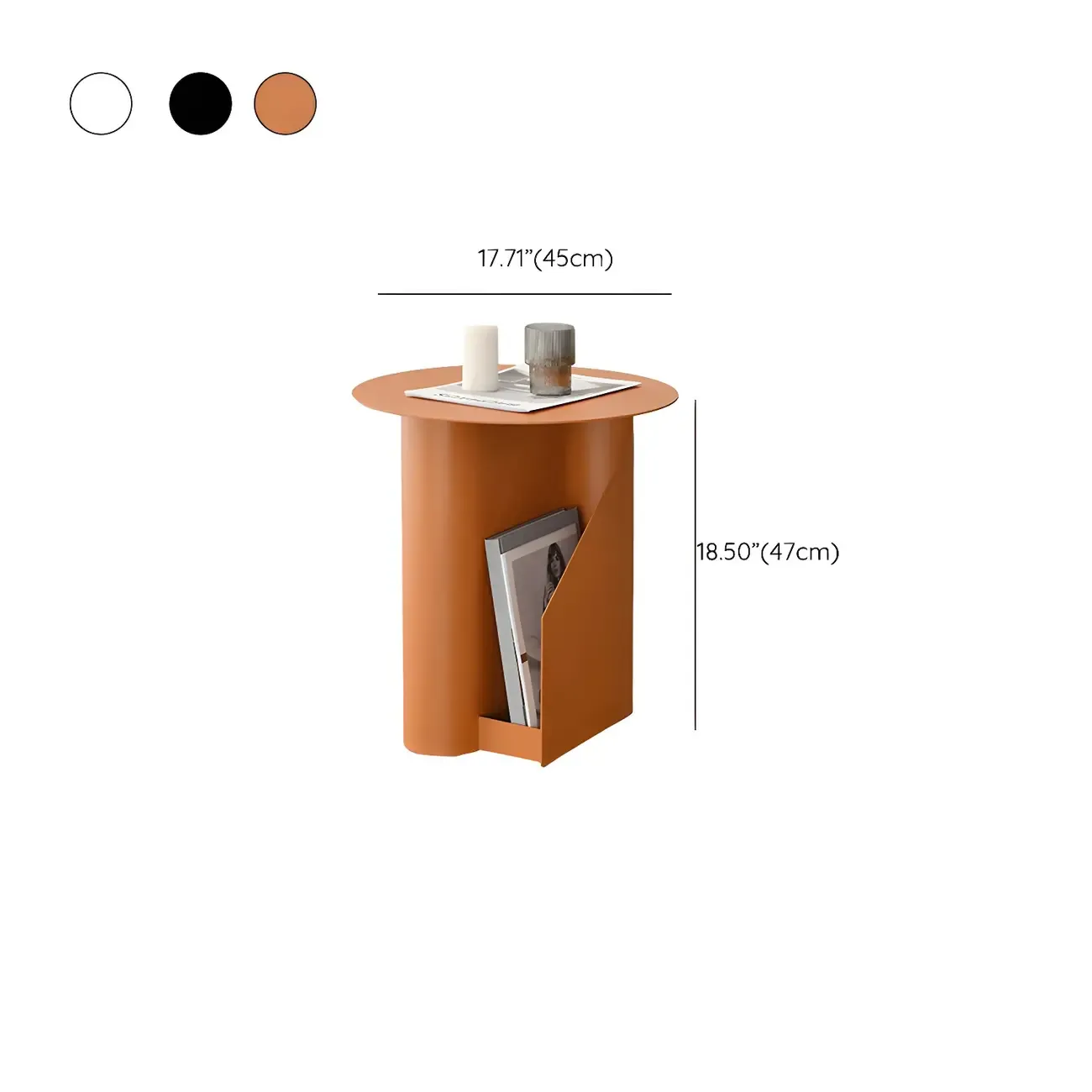 Scandinavian Abstract Iron Small Round Side Table