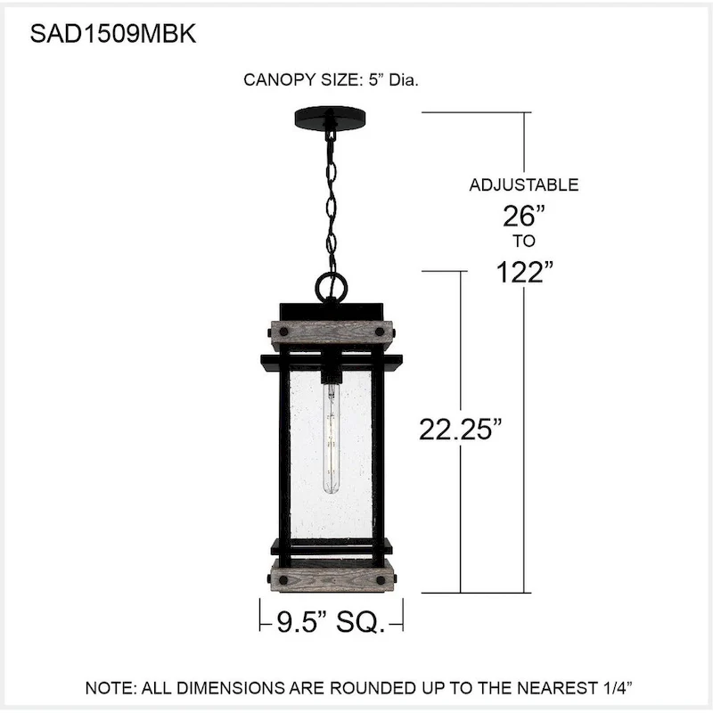 Strader 1-Light Matte Black Mini Pendant Light