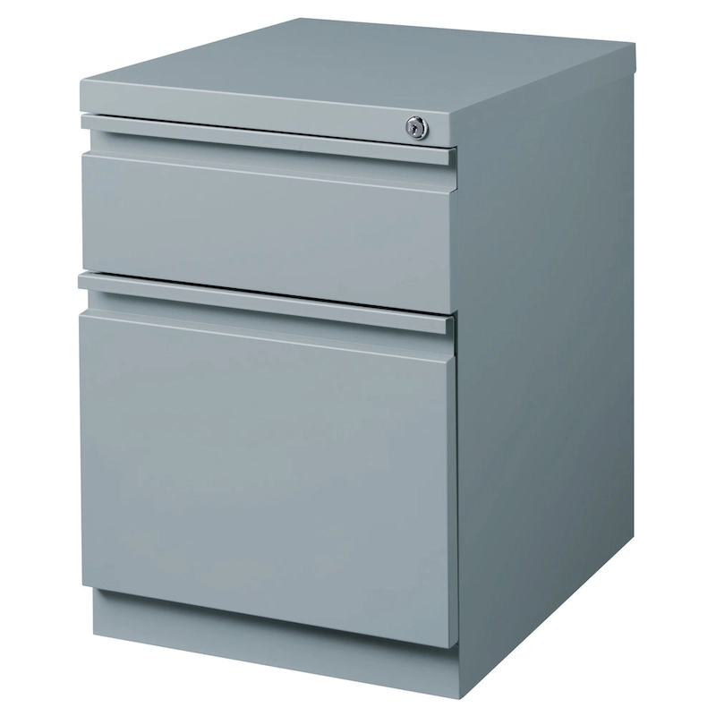 Hirsh 20 D Commercial Mobile Pedestal File Cabinet,1 Box/1 File,Black