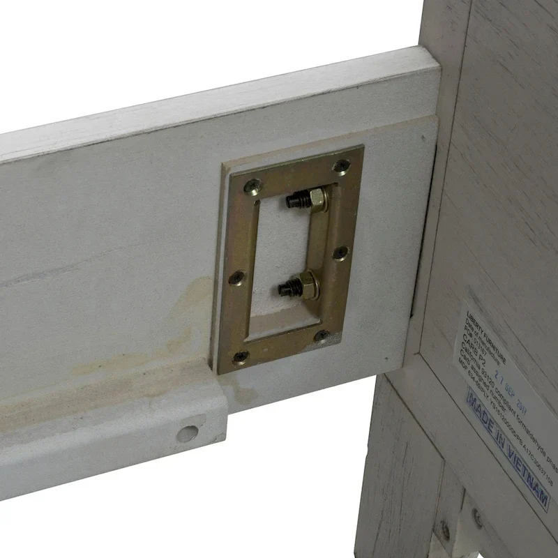 Farmhouse Reimagined Antique White with Chestnut King Poster Bed