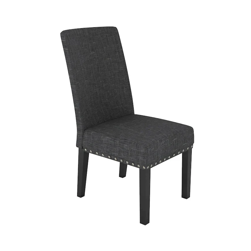 Nailhead-Trim Fabric Dining Chairs (Set of 2)