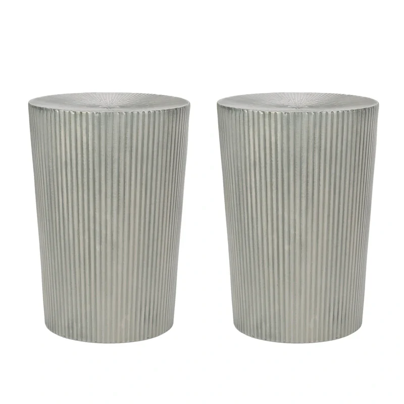 Langseth Iron Sunburst Side Tables (Set of 2) by Christopher Knight Home