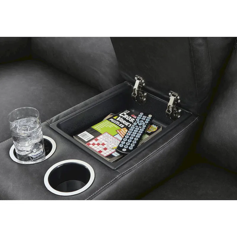 Signature Design by  Barnsana Power Reclining Loveseat with Console
