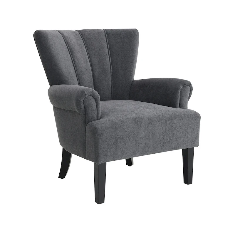 29 Upholstered Arm Chair with High-Density Foam and Channel Back