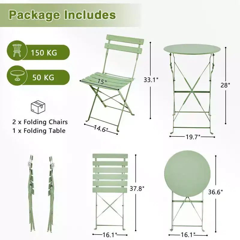 Karl Home 3-Piece Patio Dining Set