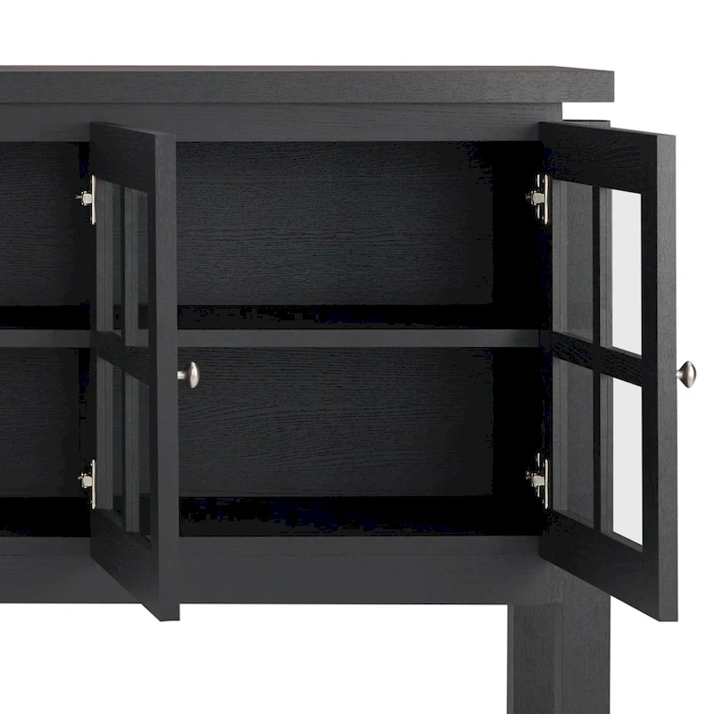 DH BASIC Modern Farmhouse 59 Windowpane Cabinet Buffet by Denhour