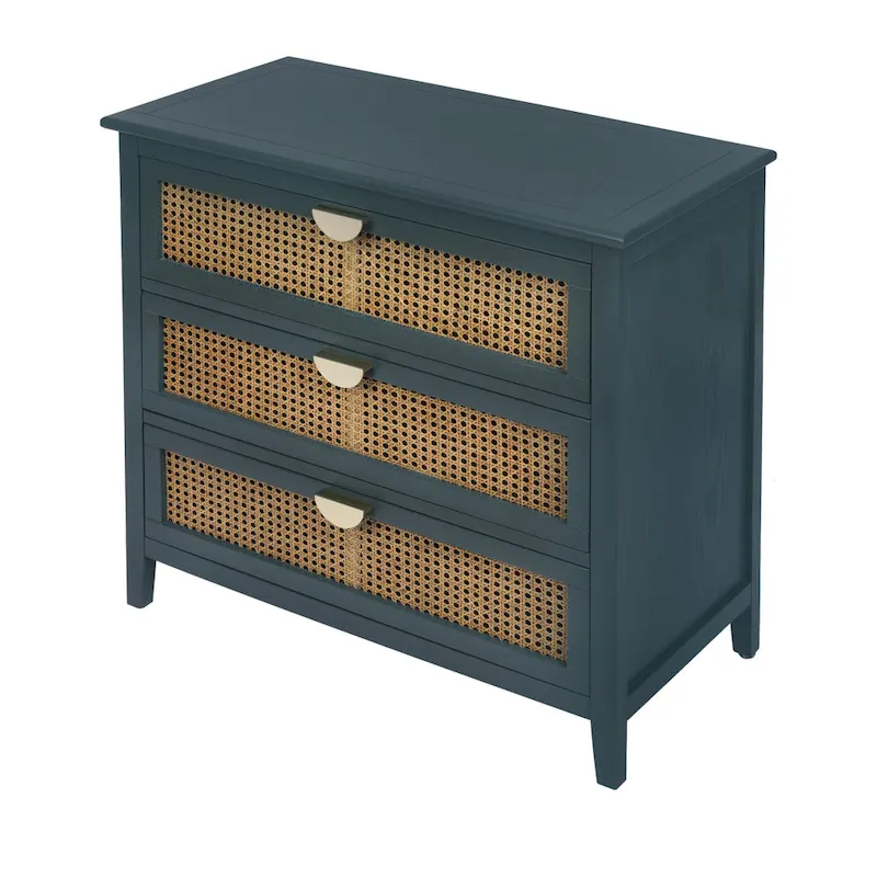 Rattan 3-Drawers Cabinet