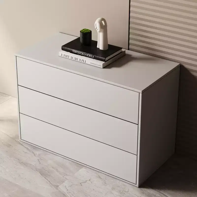 Luck Live Modern 31.49in stackable design storage cabinet, suitable for living room and bedroom, ivory white