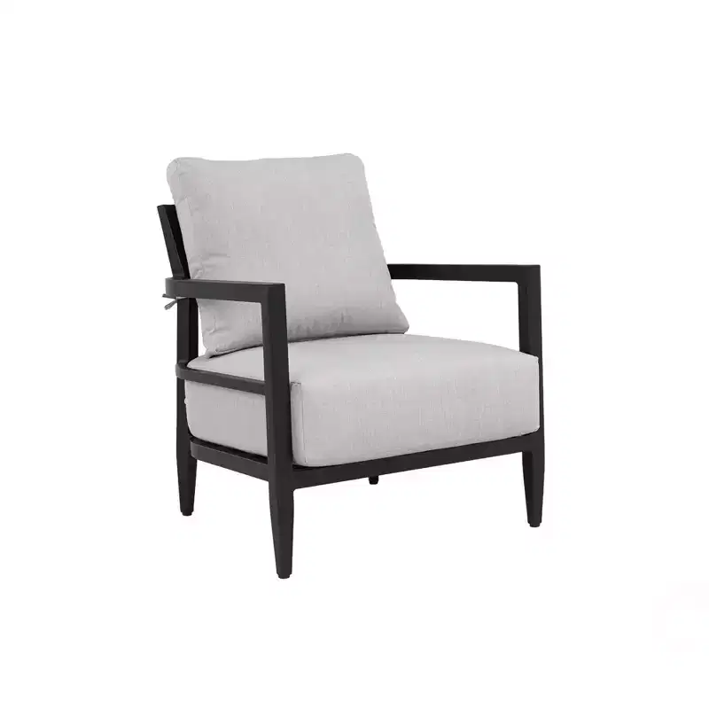 Christopher Knight Home Victoria Modern Outdoor Aluminum Accent Chair with Thick Sunbrella Cushions
