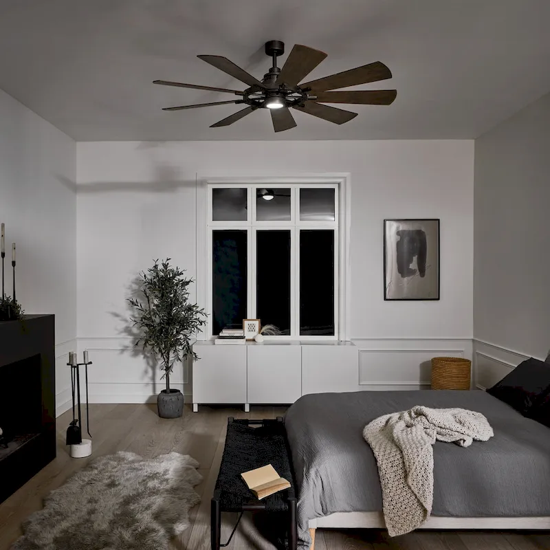 Gentry 65-inch LED Ceiling Fan (3-finish options)