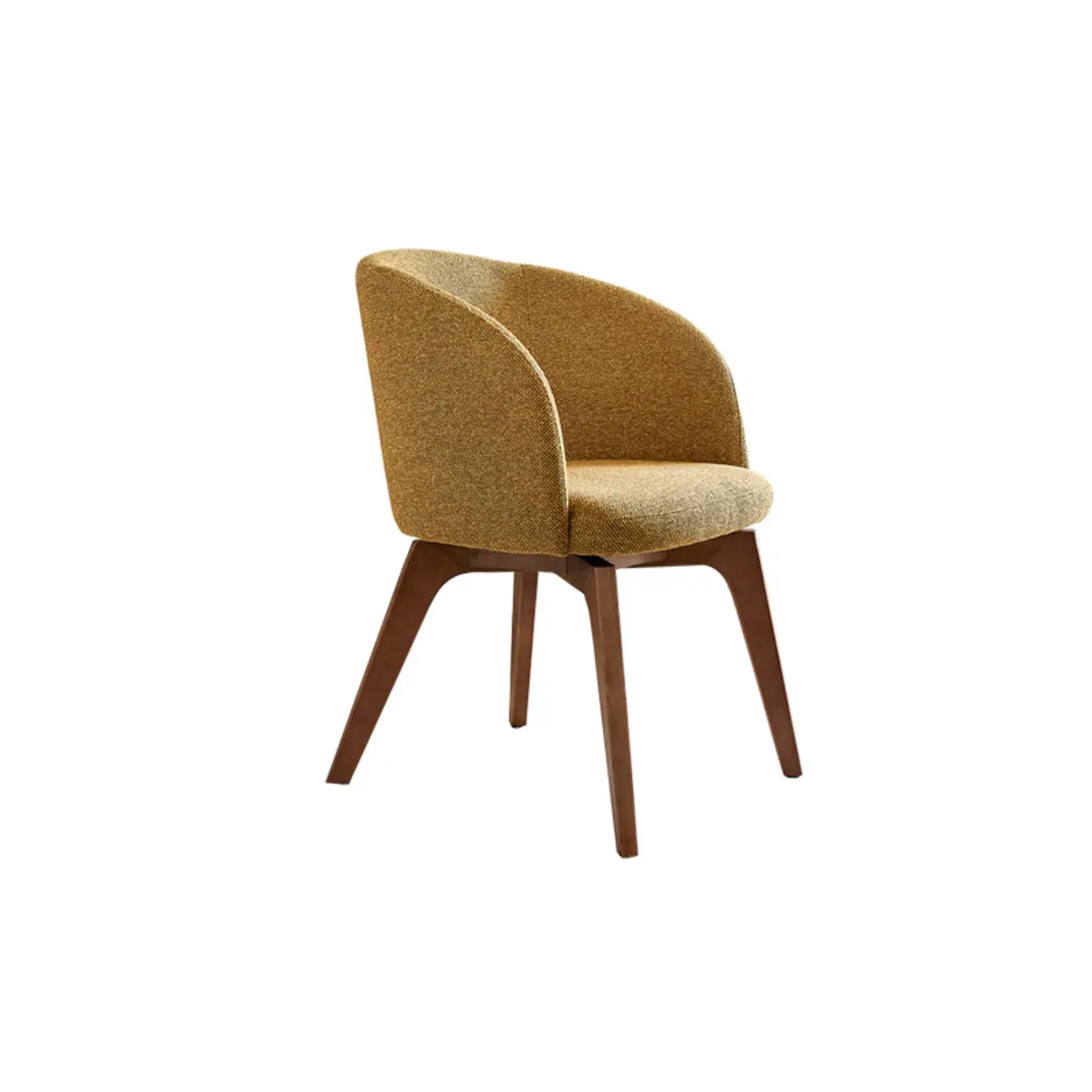 Modern Swivel Barrel Dining Chair with Arms