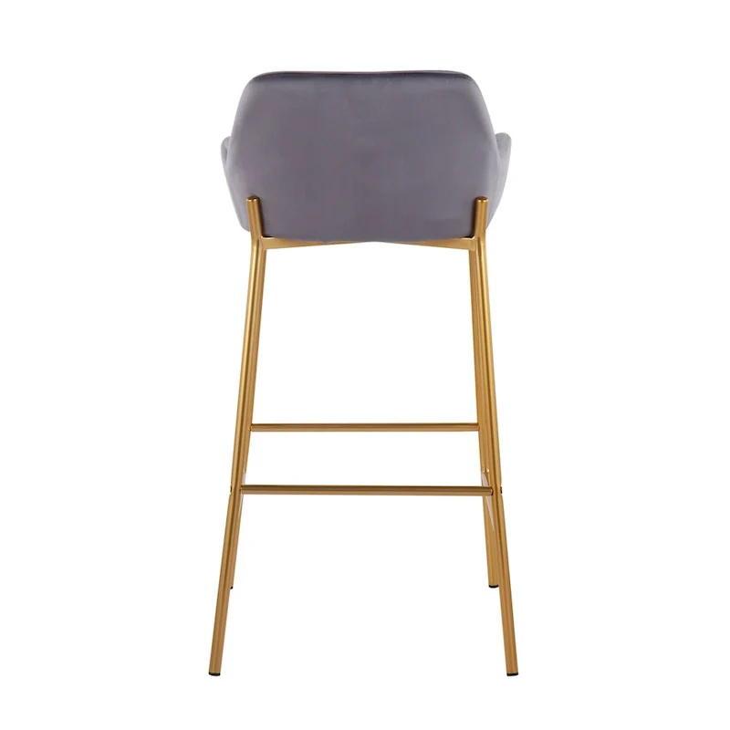 Gold Frame Upholstered Bar Stool