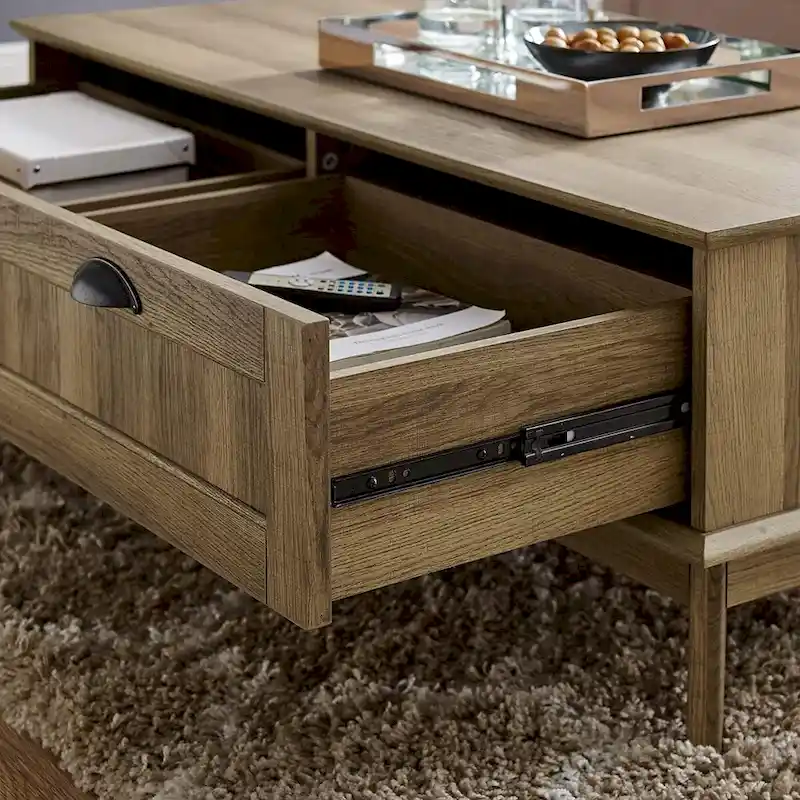 Caffoz Center Coffee Table with Two Fully Extended Drawers