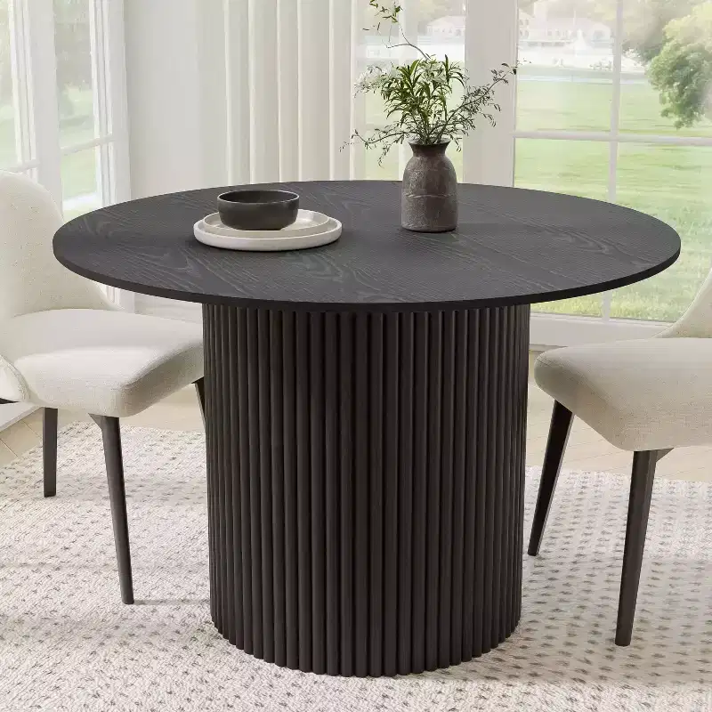 PexFix 46 Round Solid Wood Dining Table Kitchen Tables