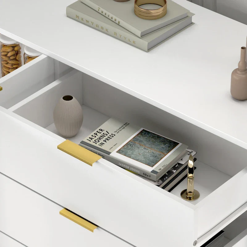 Timechee Buffet Sideboard Credenza Console with 3 Drawers