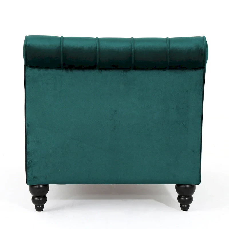 Rubie Modern Glam Tufted Velvet Chaise Lounge by Christopher Knight Home