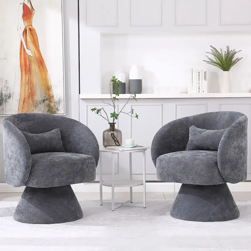 Upholstered Swivel Armchair