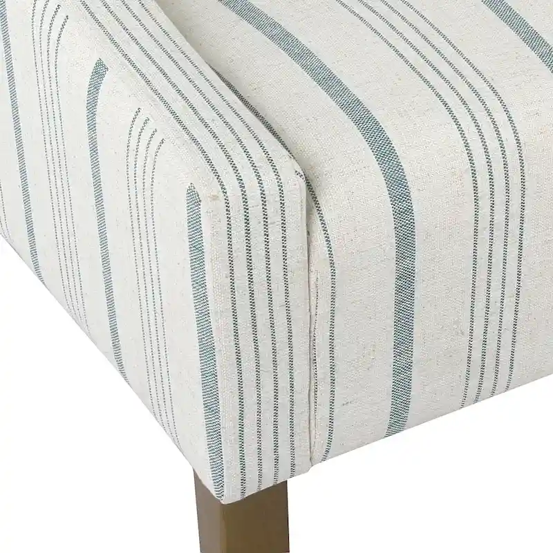 Modern Swoop Accent Chair in Blue Calypso Stripe