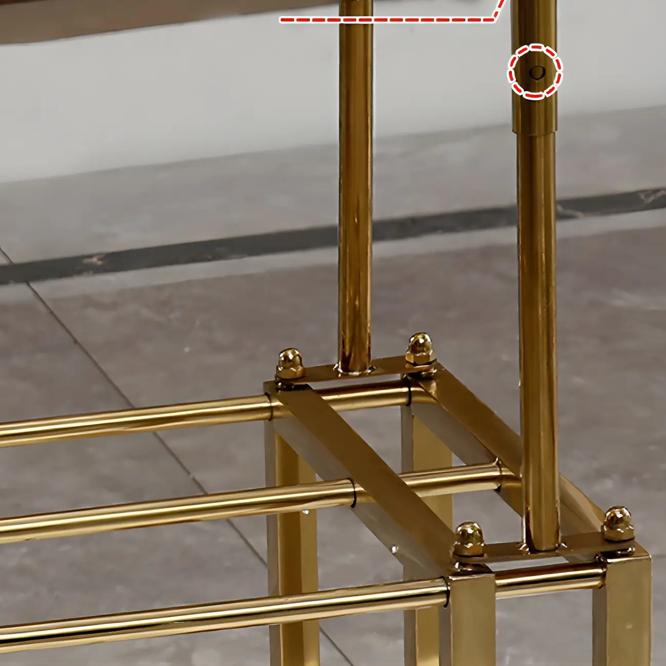 Glam Gold Metal Large Hanging Wine Rack