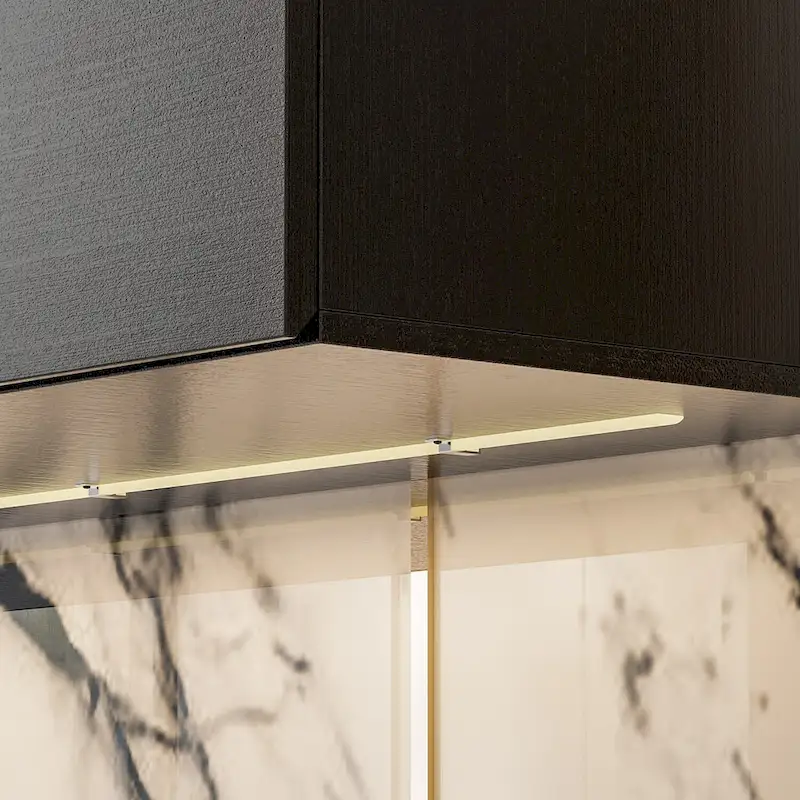 Wall Floating Media Consoles Hanging TV Console With Light TV Stand