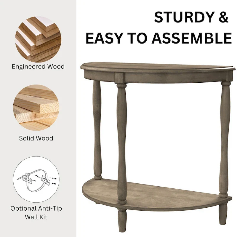 Landree Country 28-inch Wood 1-Shelf Entryway Table by Furniture of America