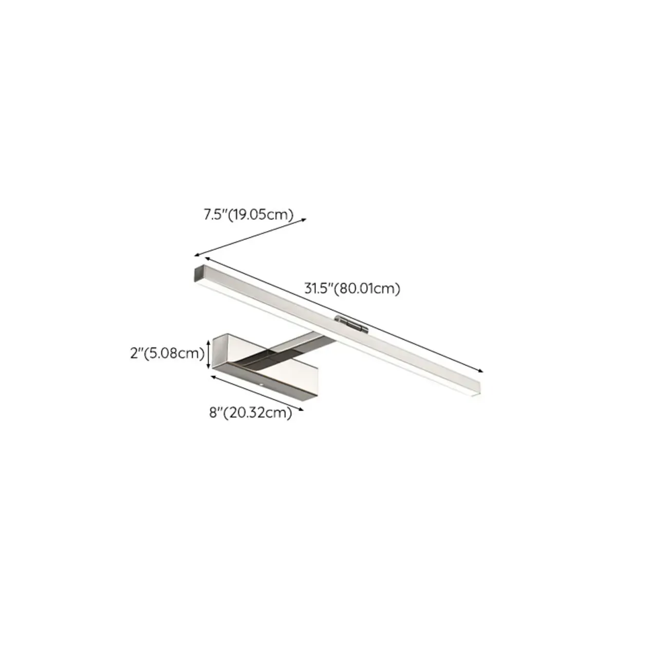 White Linear LED Wall-Mounted Vanity Light with Modern Style