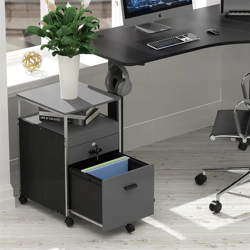 Rolling File Cabinet w/ 2 Drawers