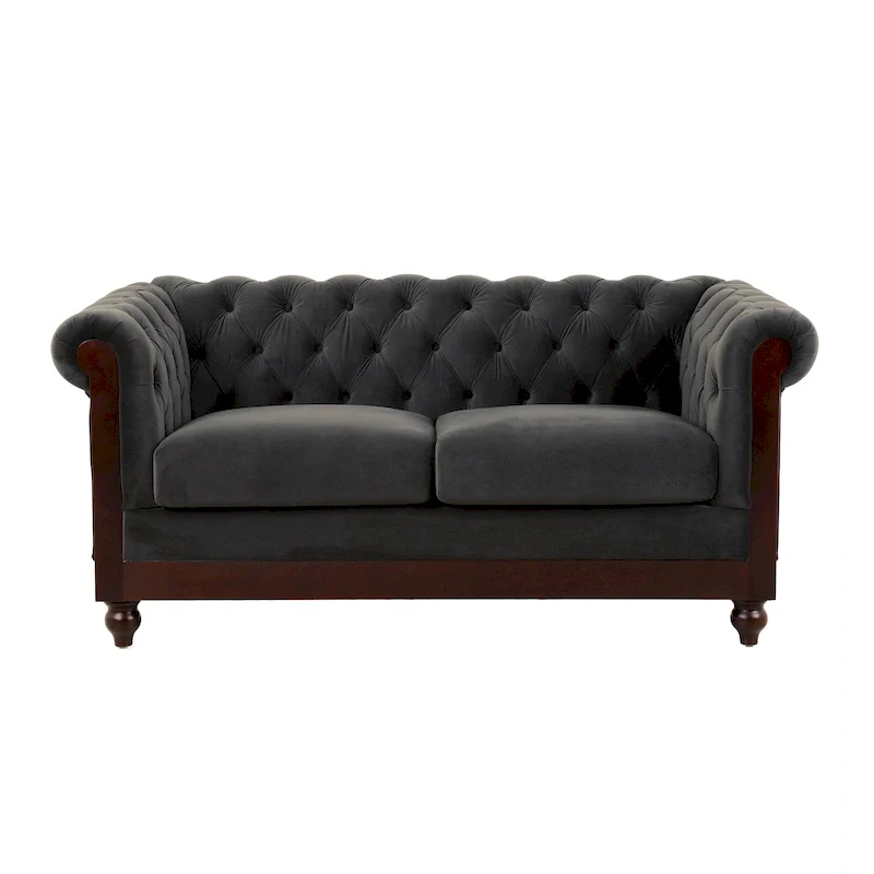 Chesterfield Velvet Loveseat Sofa