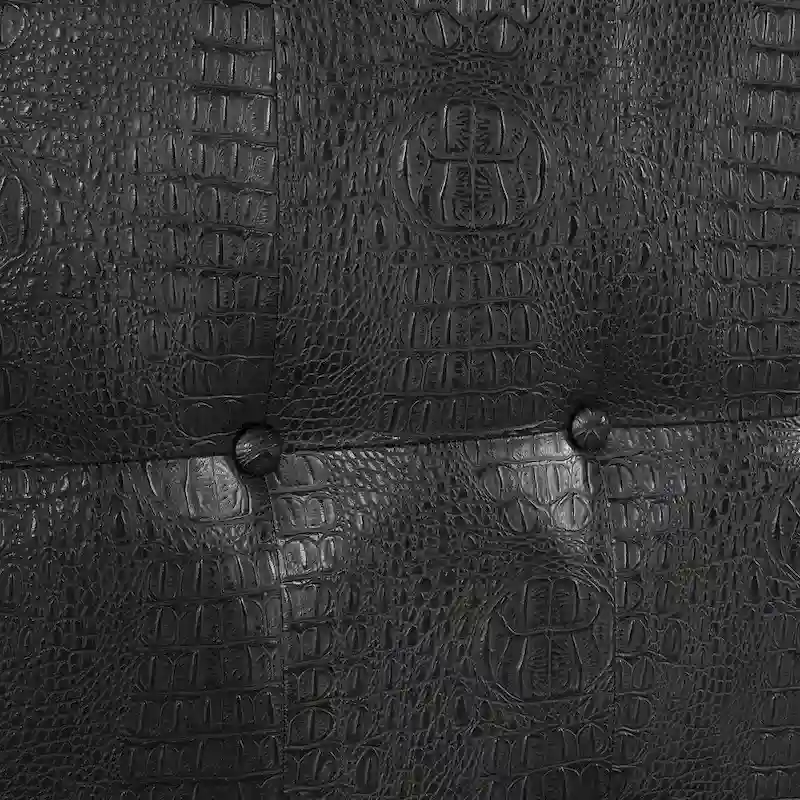 Derc Modern Solid Wood Upholstered Tufted Panel Bed with LED by Furniture of America