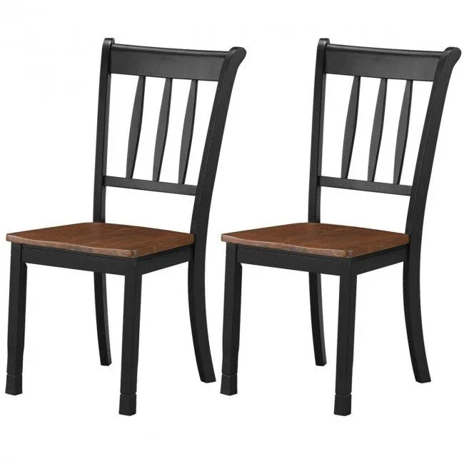 2 Pieces Solid Whitesburg Spindle Back Wood Dining Chairs - 18 x 21 x 38.5( L x D x H )