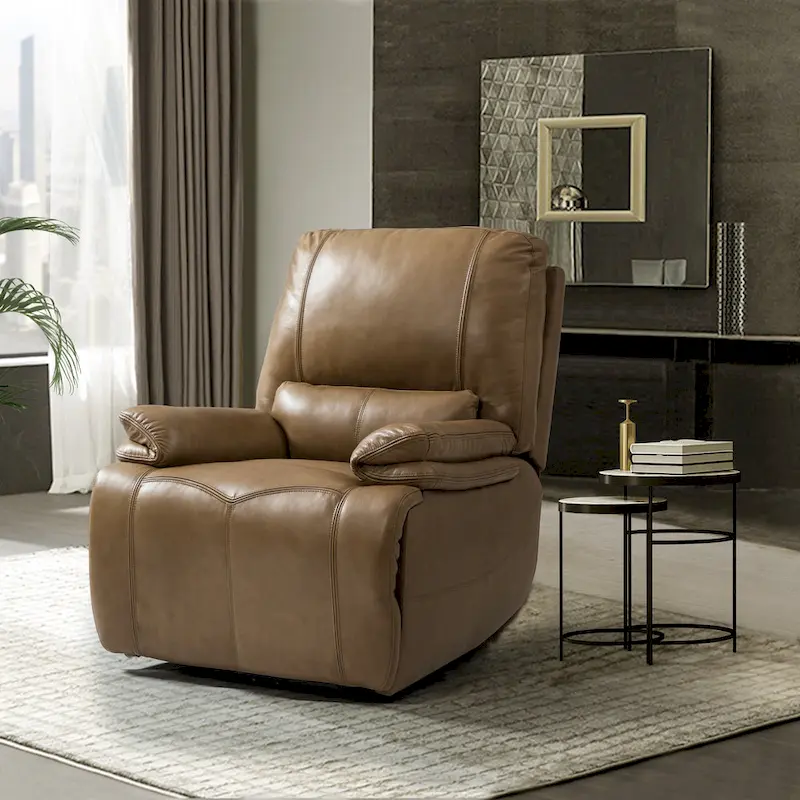 Mercedes Genuine Leather Power Recliner with Cushion Padded