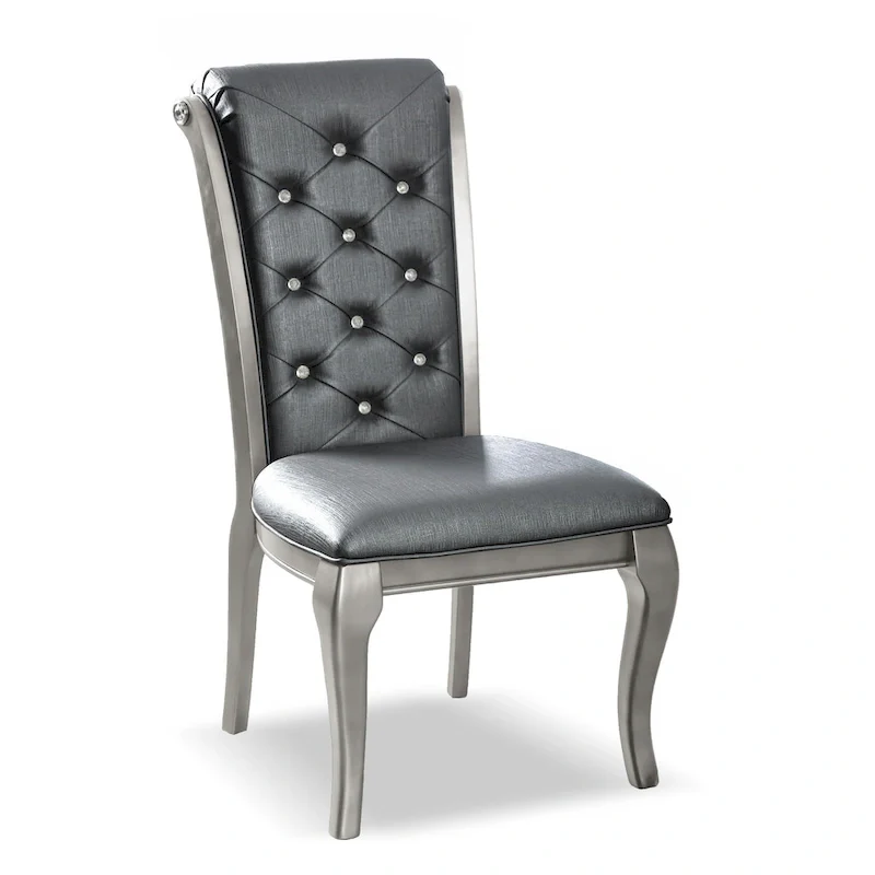 Tily Glam Grey Solid Wood 7-Piece Dining Set by Furniture of America