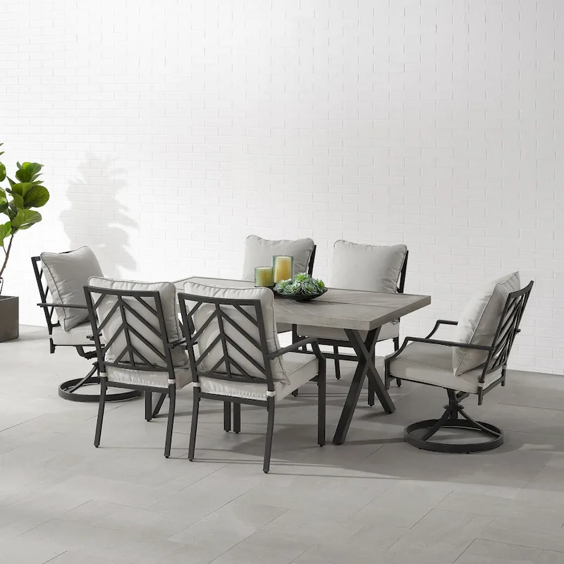 Crosley Otto 7Pc Outdoor Metal Dining Set