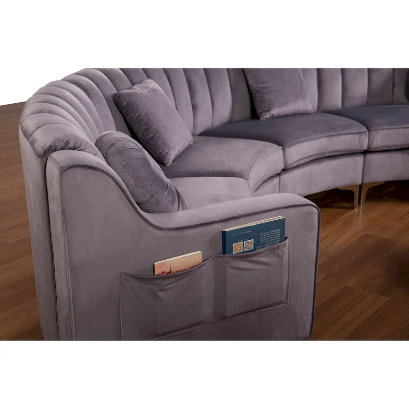 Velvet Sofas & Couches 4 Seats Round shape - 142