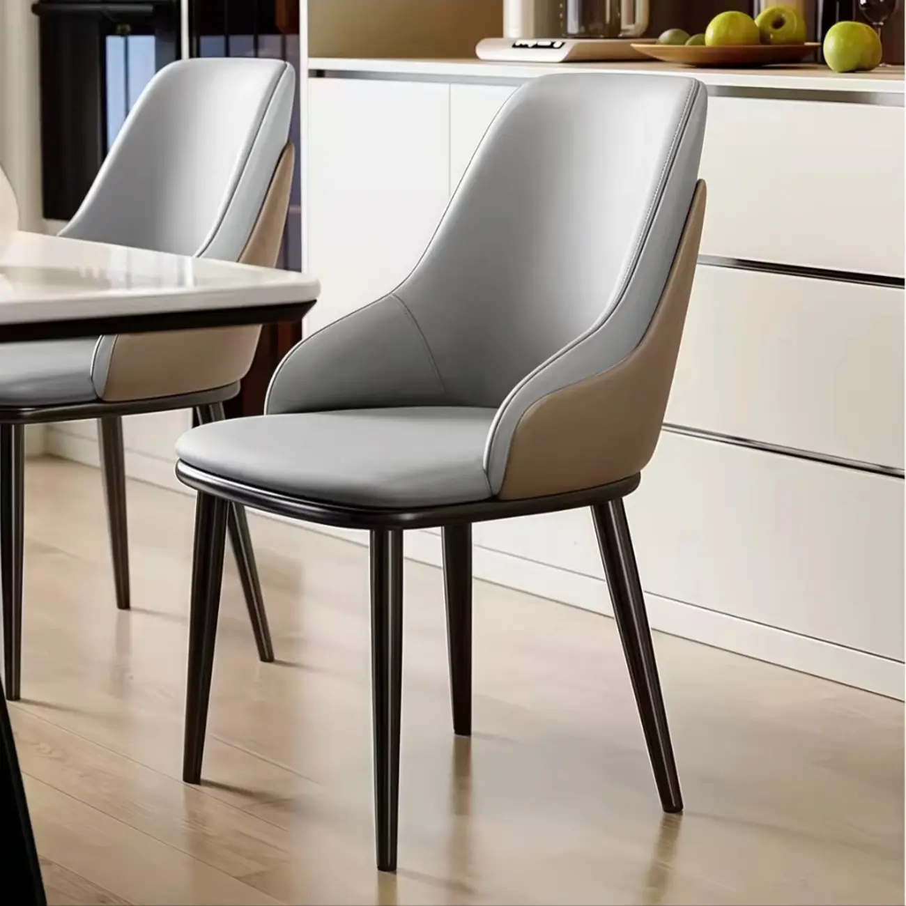 Modern Faux Leather Upholstered Dining Chair for Restaurants
