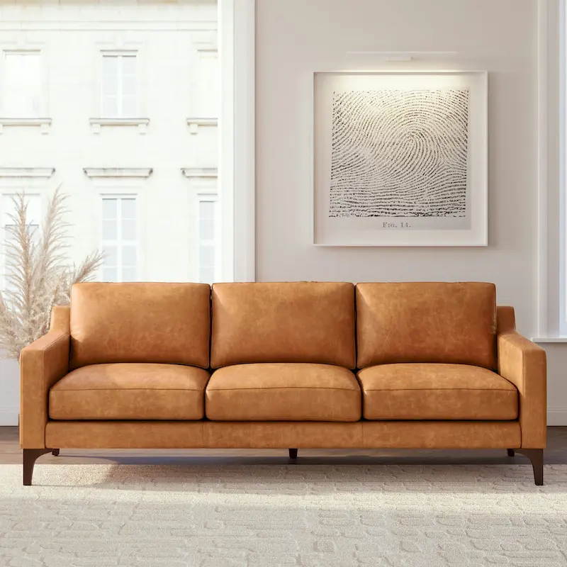 Sorrento Full Grain Genuine Italian Leather Sofa