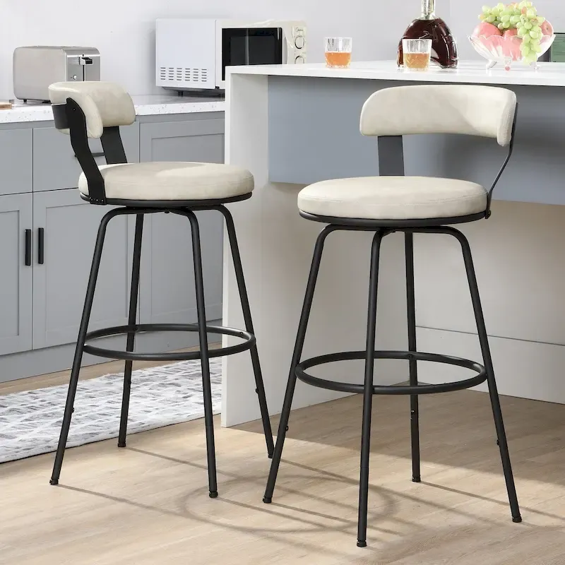 Metal Counter Height Industrial Swivel Bar Stools