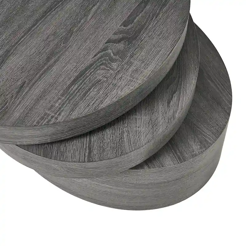 Carson Oval Mod Rotating Wood Coffee Table by Christopher Knight Home