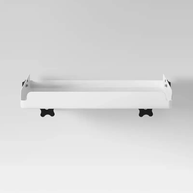 White Fold-Down Wall Shelf – Single, 1 Person