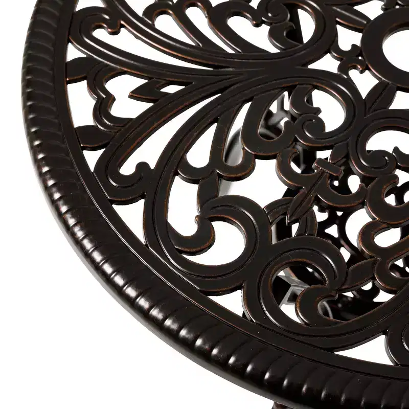 Christopher Knight Home Kanyarat Transitional Aluminum Patio Bistro Table