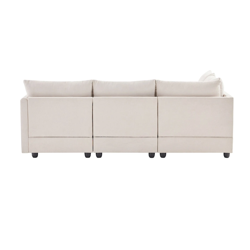 89 Polyester Modular Sectional Sofa with Deep Seat & Ottoman